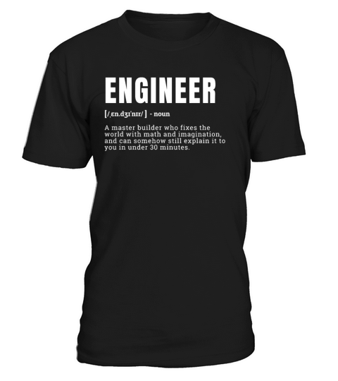 Funny Engineer Dictionary Definition Graphic Occup T-Shirt Unisex