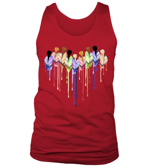 Women Heart Shape Watercolor Native American Tank Top Unisex