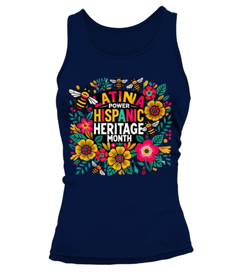 Latina floral girl power Hispanic Heritage month Tank top Woman