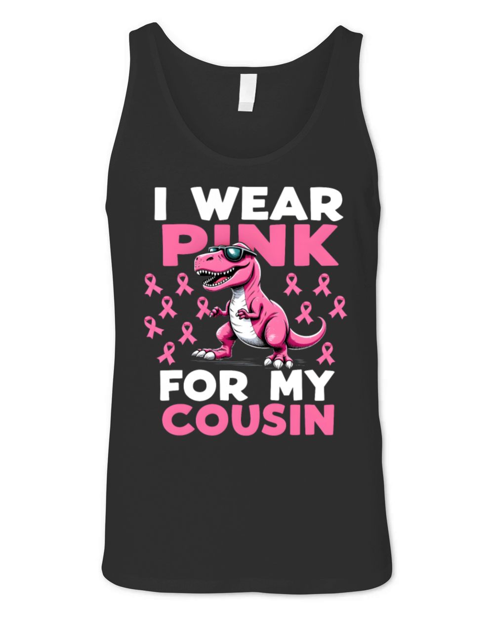 Breast Cancer Pink Awareness Design Unisex Jersey Tank