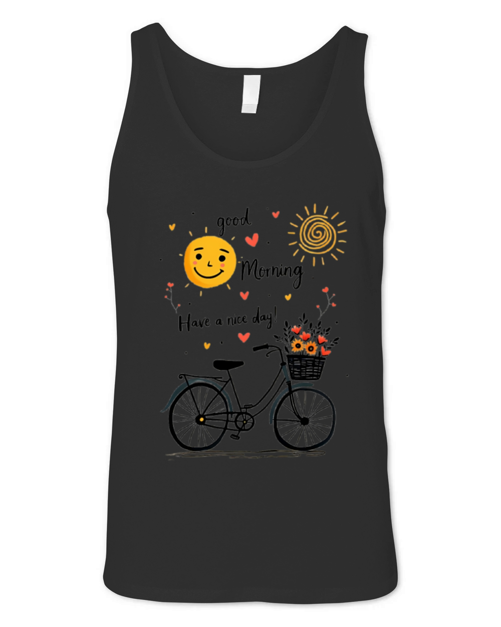 Good Morning Sunshine Bicycle Unisex Jersey Tank