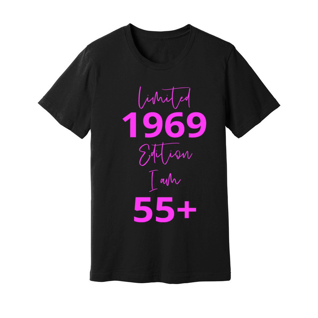 55th Birthday girl for Women Ladies old Unisex Jersey Tee