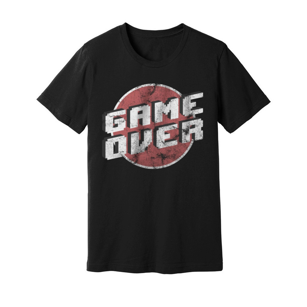 vintage retro game pixel gameover Unisex Jersey Tee