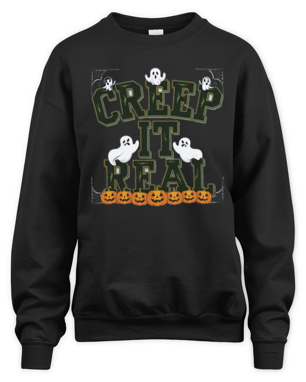 creep it real halloween design Unisex Premium Crewneck Sweatshirt