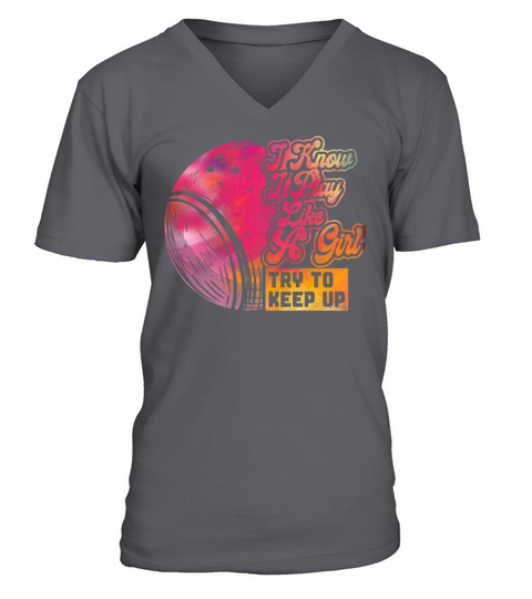 Funny Tennis Player Racket V-Neck T-shirt