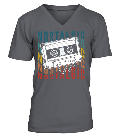 Music Cassette Themed Rock Original V-Neck T-shirt