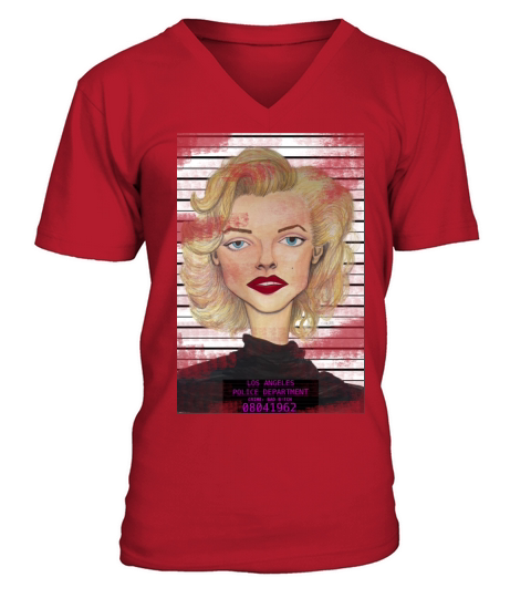 Vintage BAD BETCH MUGSHOT V-Neck T-shirt