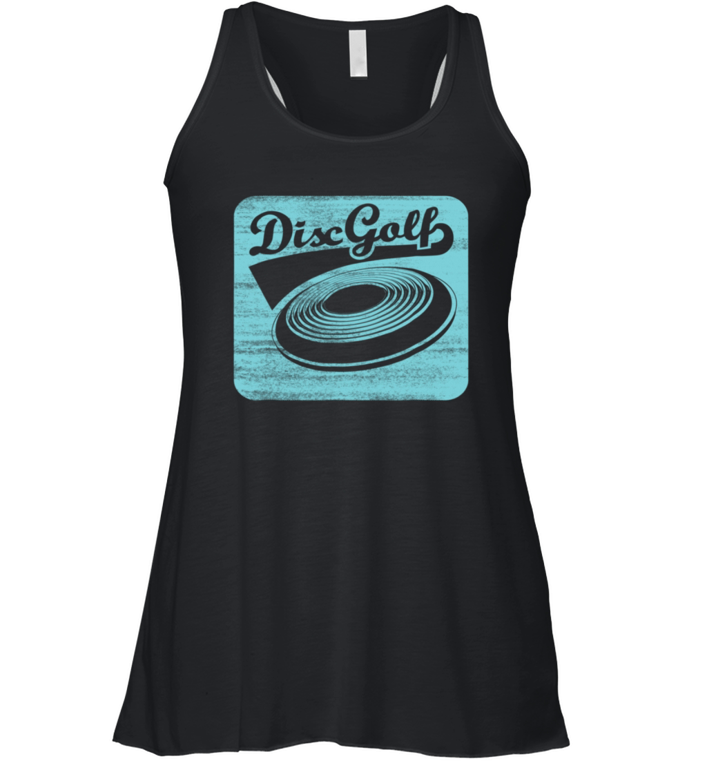 Disc Golf In Retro Vintage Style Frisbee Women's Flowy Tank Top
