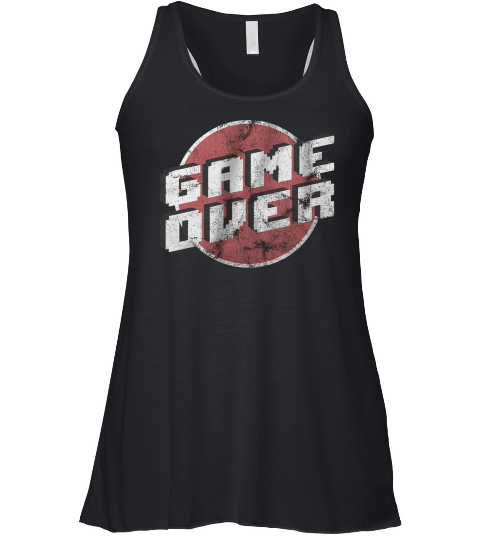 vintage retro game pixel gameover Women's Flowy Tank Top