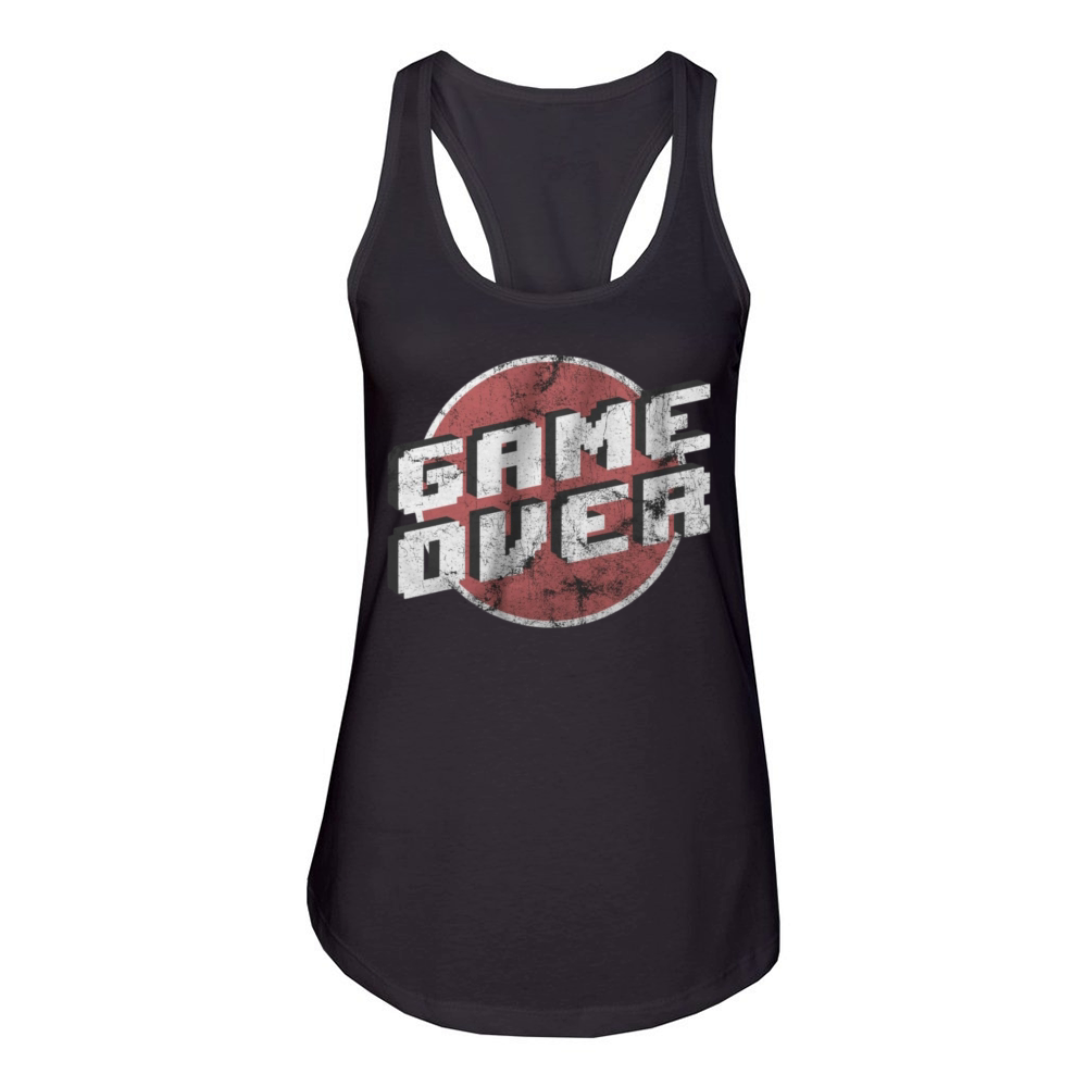 vintage retro game pixel gameover Women's Racerback Tank