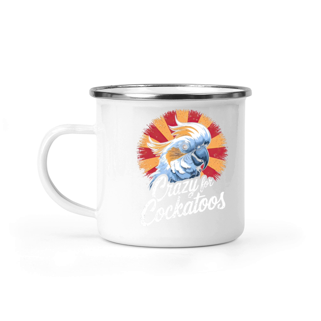 Crazy For Cockatoos Vintage Bird Lovers Camping Mug