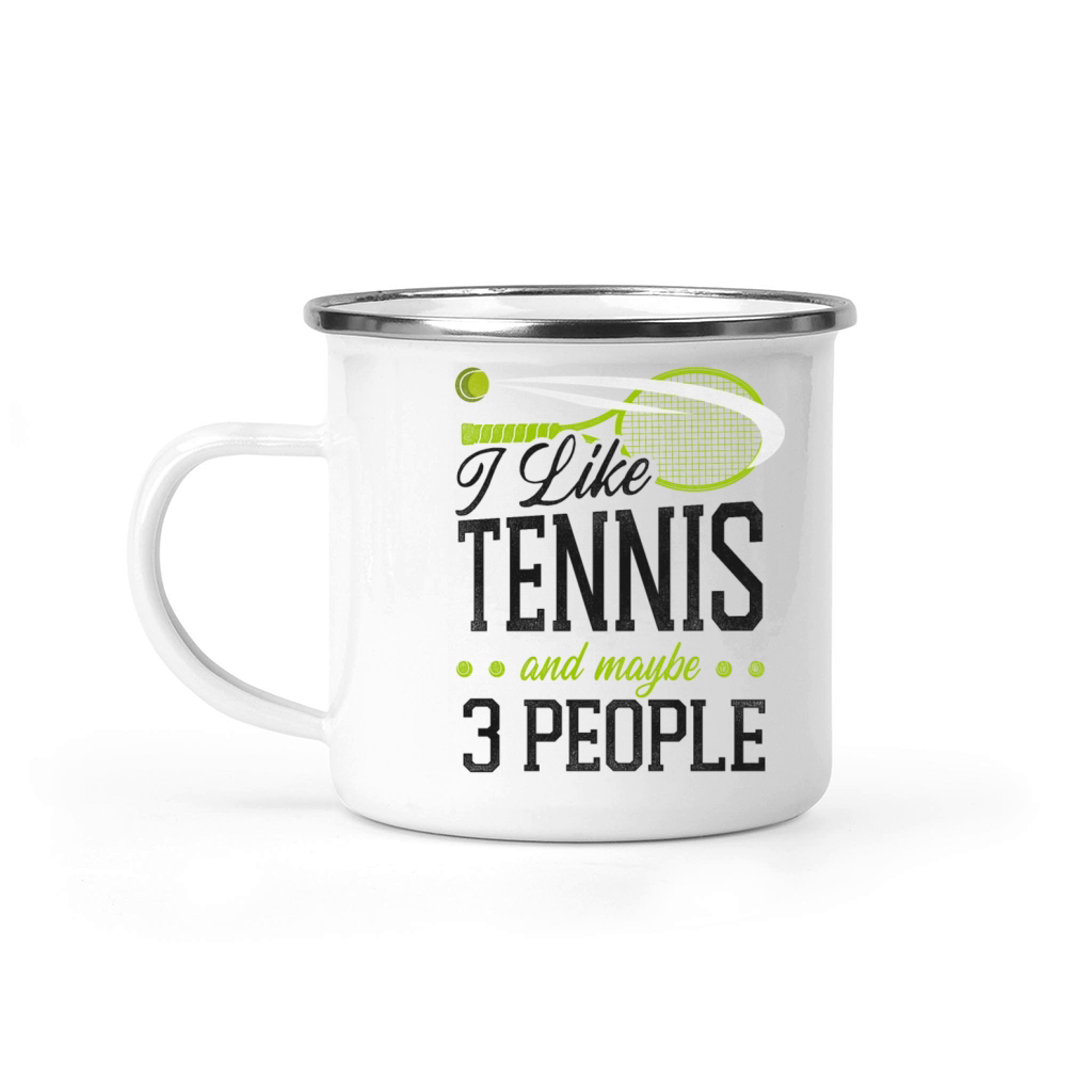 Funny Tennis Player Racket I Like Camping Mug