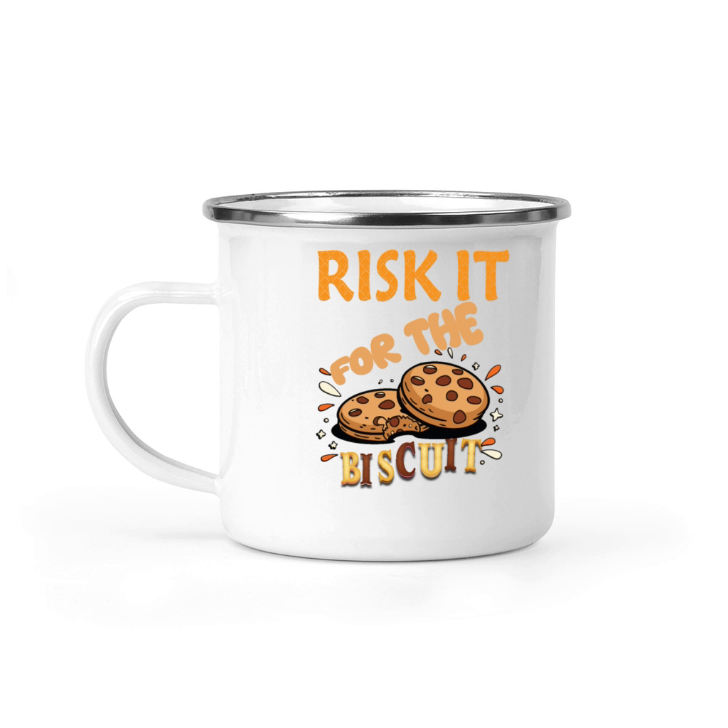 RISK IT FOR THE BISCUIT MOTIVATION Camping Mug