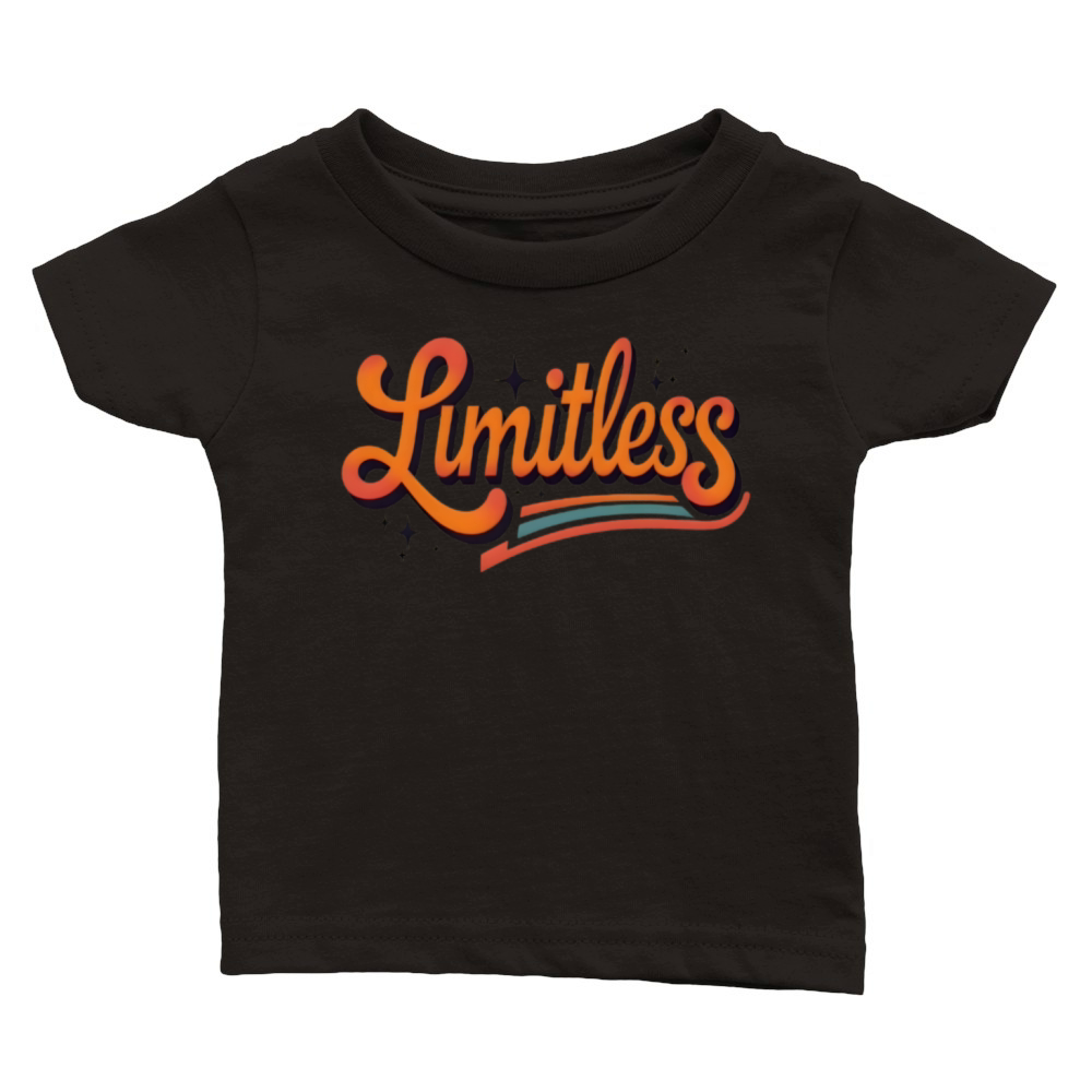 Limitless Retro Typography Classic Baby Crewneck T-shirt