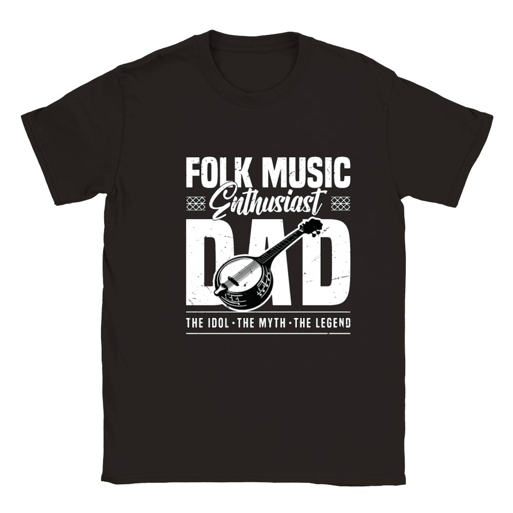 Folk Music Enthusiast Dad The Idol The Musician Classic Kids Crewneck T-shirt