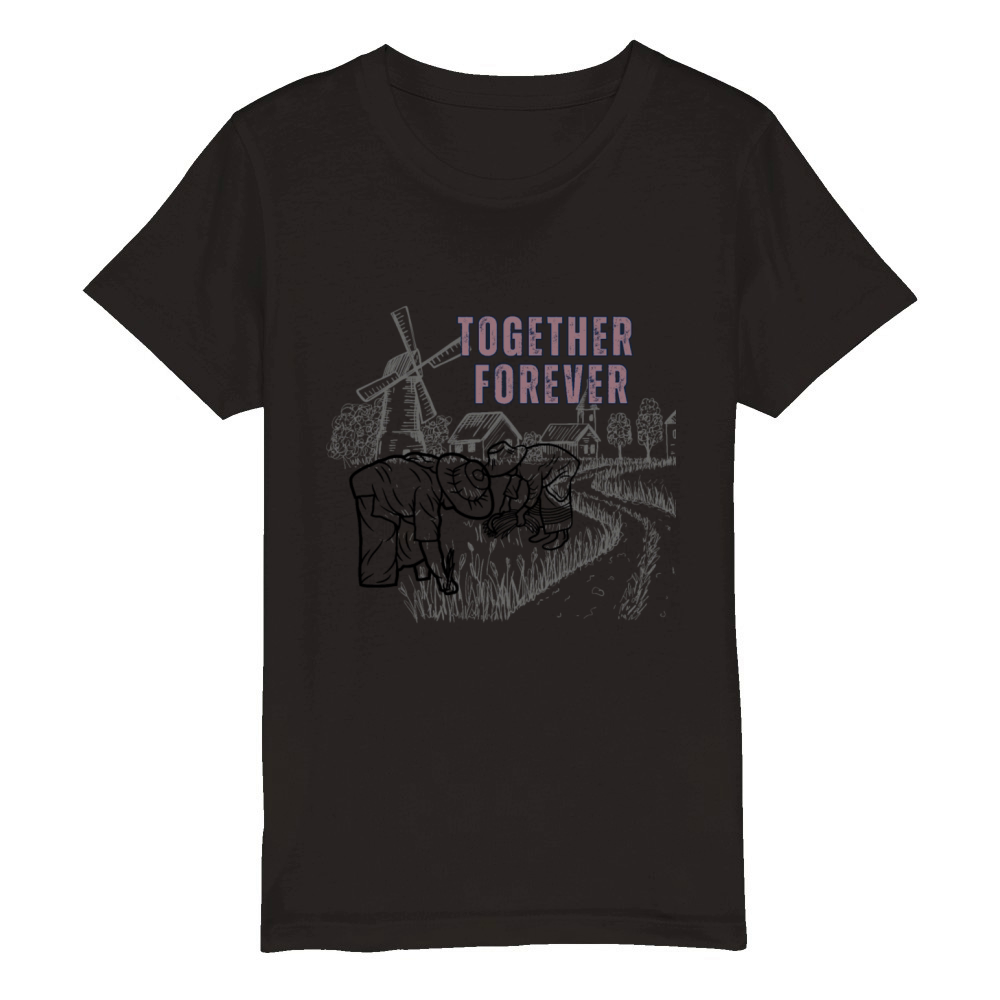 Together forever - till death do us part Organic Kids Crewneck T-shirt
