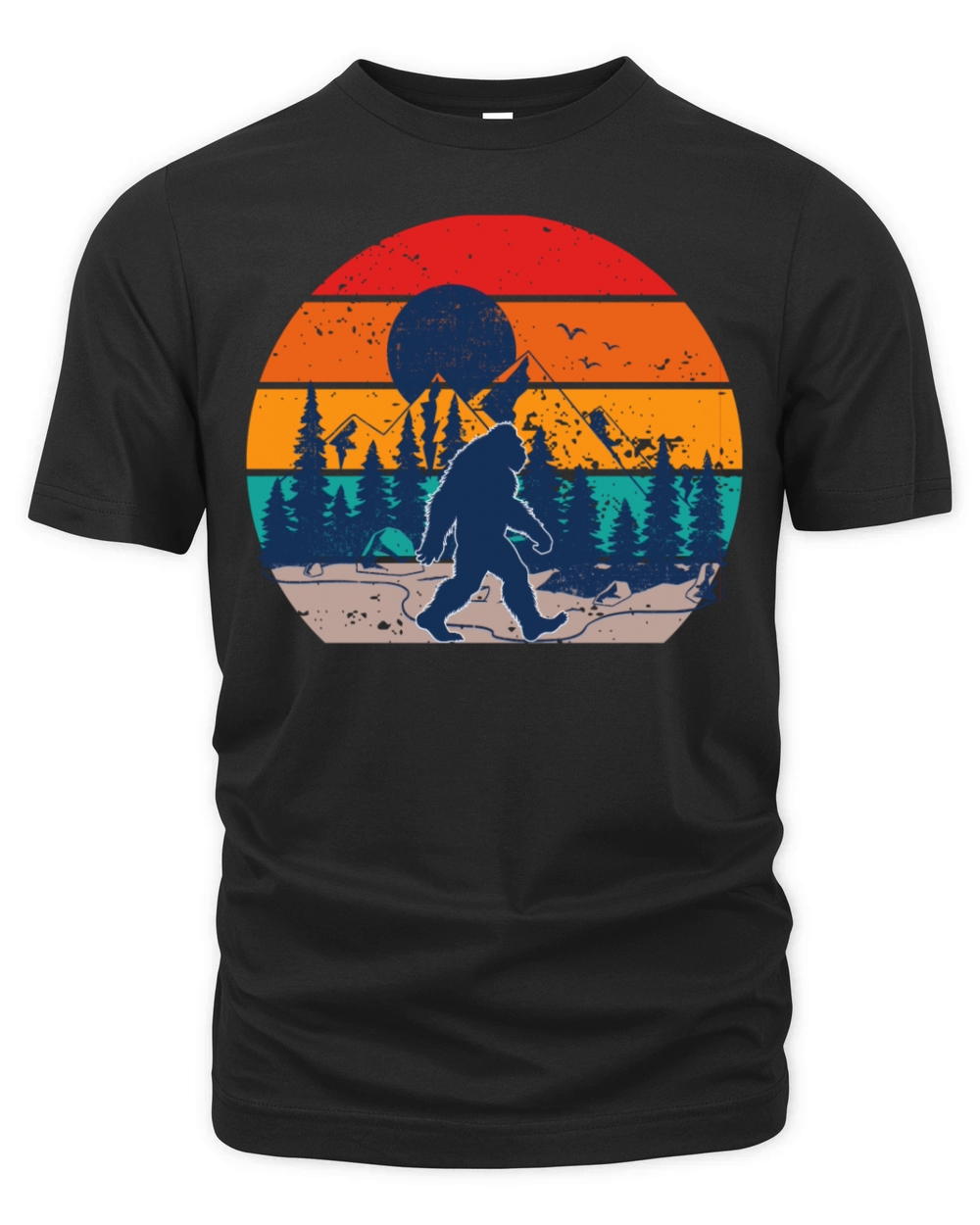 Bigfoot Retro Vintage 70s 80s Sasquatch Lovers Men Organic Unisex T-shirt