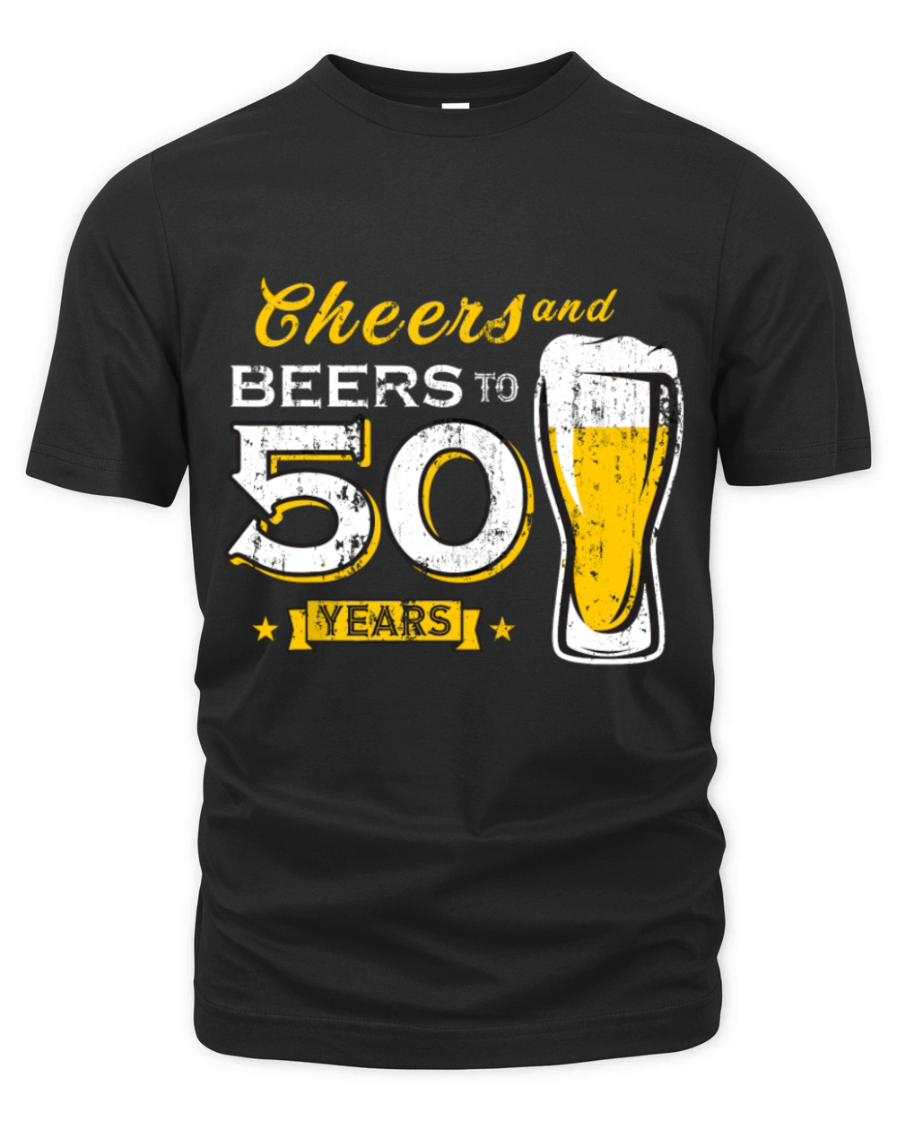 Cheers And Beers To 50 Years 50th Funny Birthday Organic Unisex T-shirt