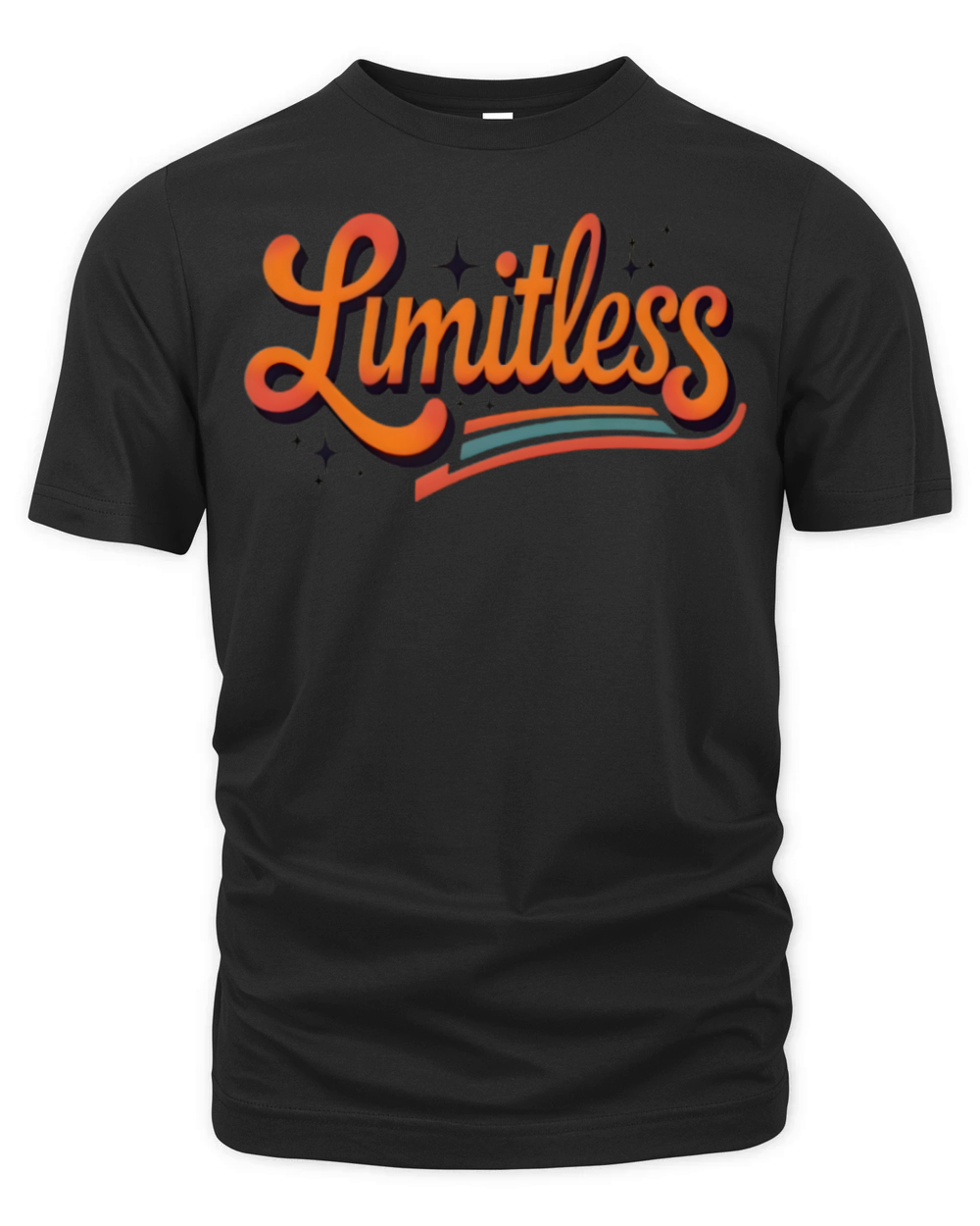 Limitless Retro Typography Organic Unisex T-shirt
