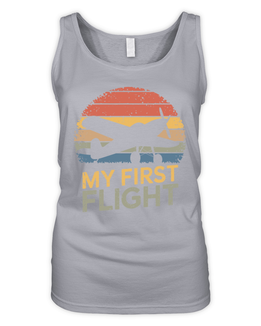 Vintage My First Flight Adventure Graphic Organic Women's Tank Top