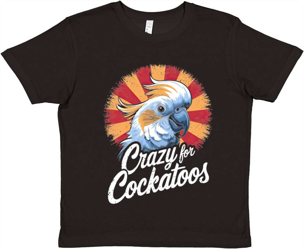 Crazy For Cockatoos Vintage Bird Lovers Premium Kids Crewneck T-shirt