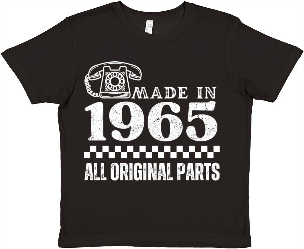 Made in 1965 All Orginal Parts Vintage Phone Desig Premium Kids Crewneck T-shirt