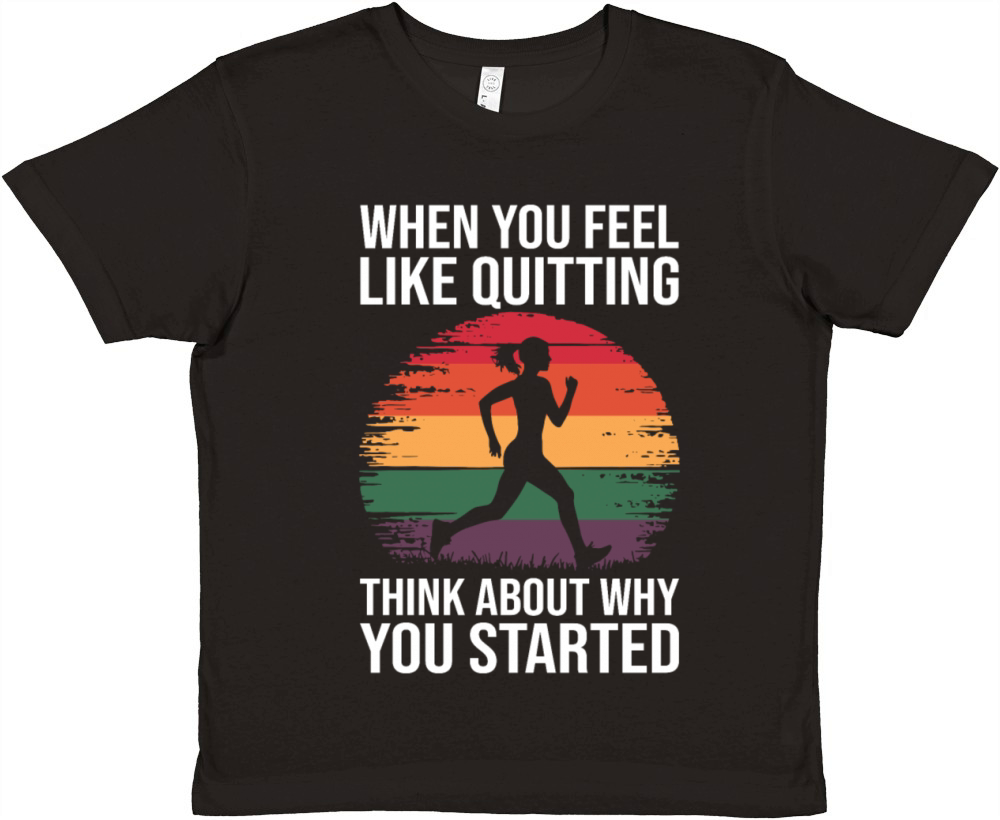 Push Through Challenges Remember Why You Started Premium Kids Crewneck T-shirt