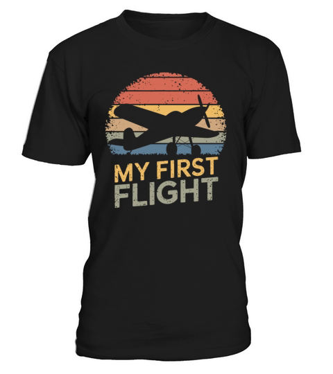 Vintage My First Flight Adventure Graphic T-Shirt Unisex