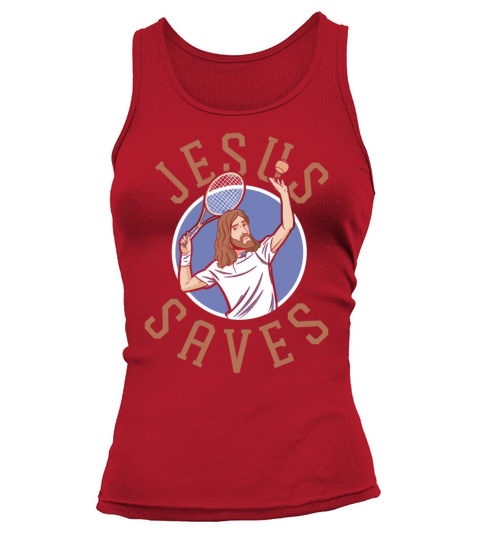 Funny Tennis Player Racket Jesus Tank top Woman