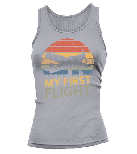 Vintage My First Flight Adventure Graphic Tank top Woman