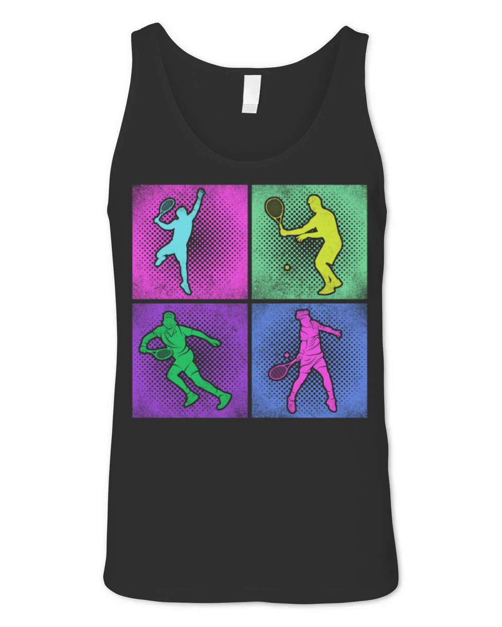 Funny Tennis Player Racket 80s 90 Unisex Jersey Tank