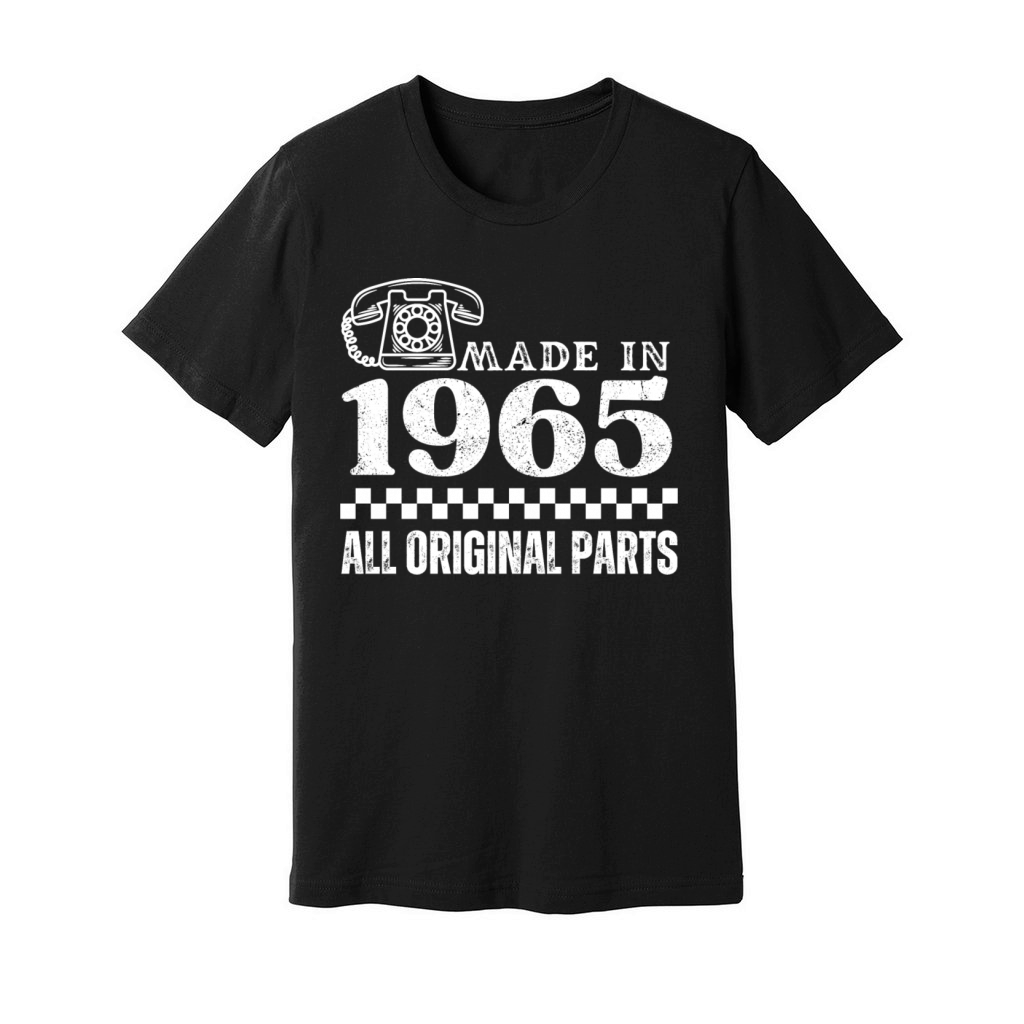 Made in 1965 All Orginal Parts Vintage Phone Desig Unisex Jersey Tee