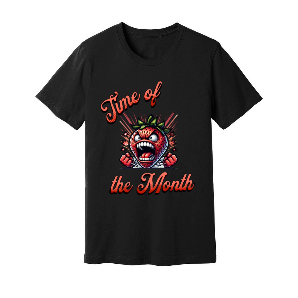 Time of the Month Period Humor Strawberry Unisex Jersey Tee