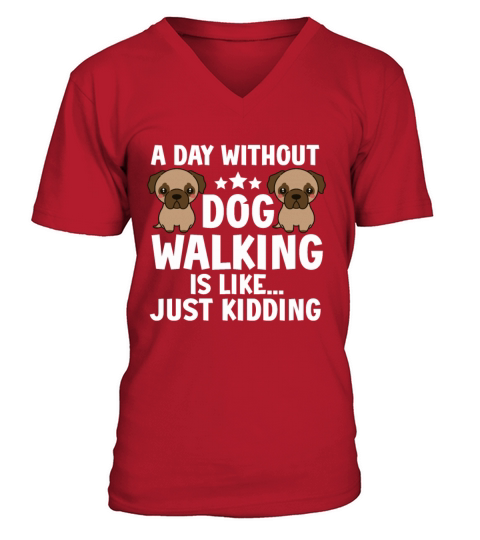 Dog Walker Professional Pet Sitter Dog Walking V-Neck T-shirt