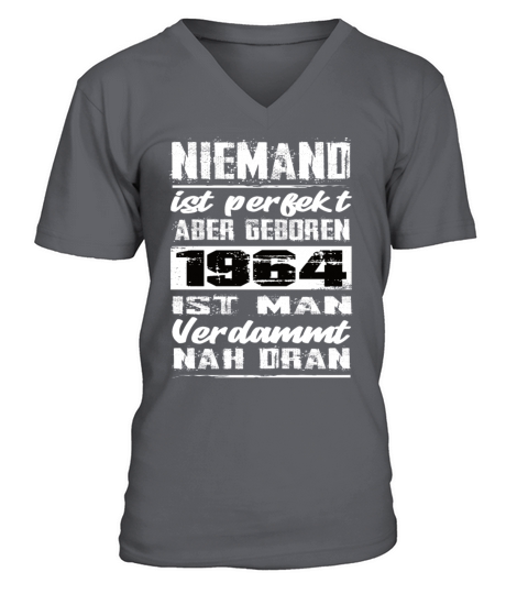 Nobody Is Perfect But Born In 1964 Birthday V-Neck T-shirt