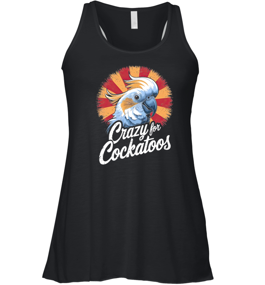 Crazy For Cockatoos Vintage Bird Lovers Women's Flowy Tank Top
