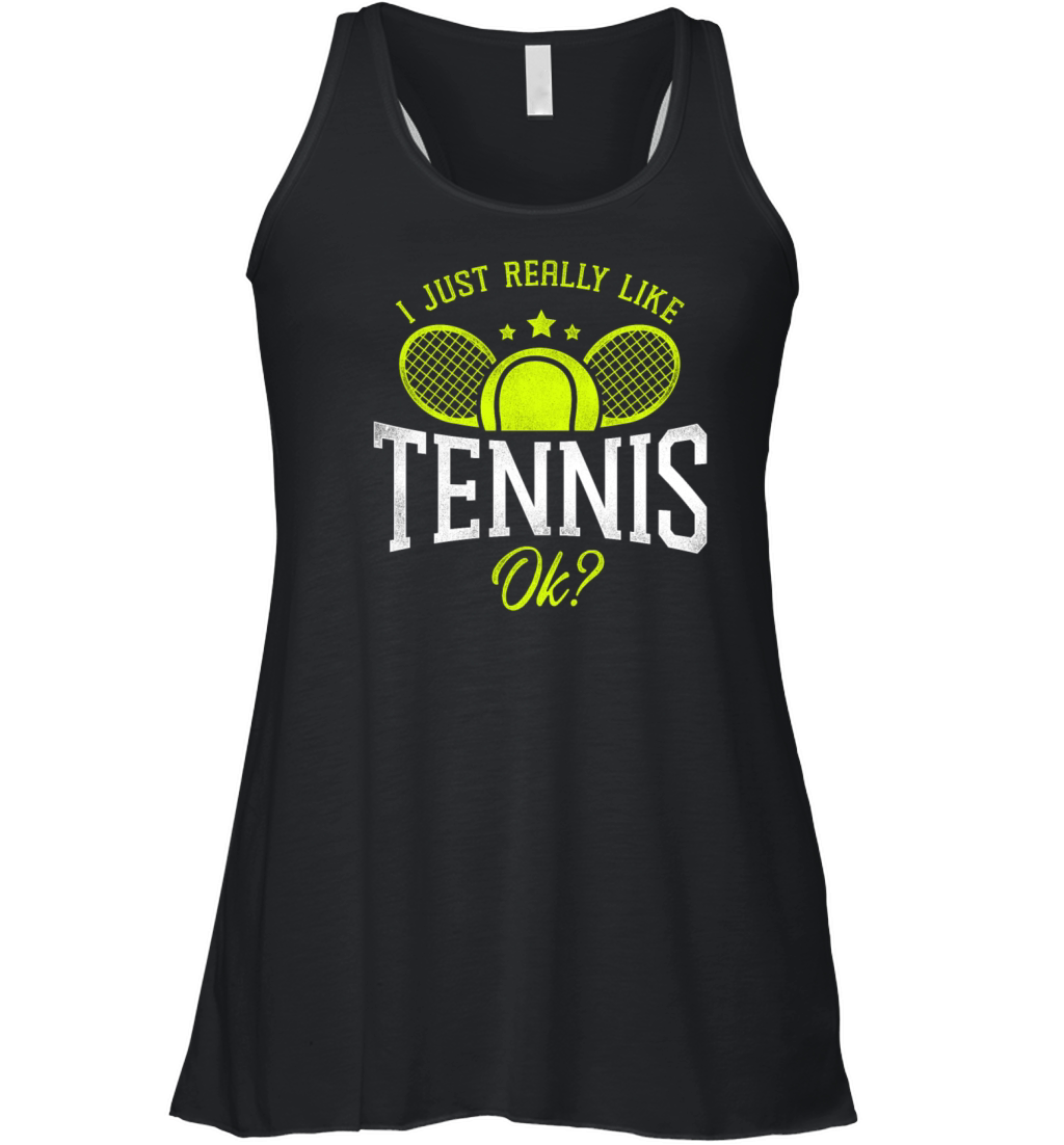 Funny Tennis Player Racket I Just Women's Flowy Tank Top