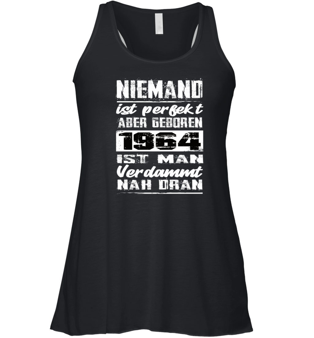 Nobody Is Perfect But Born In 1964 Birthday Women's Flowy Tank Top