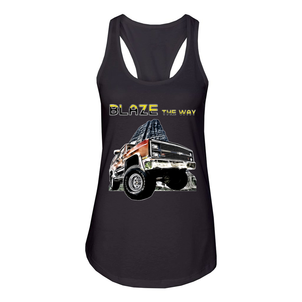 Blazer Lifted Squarebody Truck K5 Jimmy Suburban Women's Racerback Tank