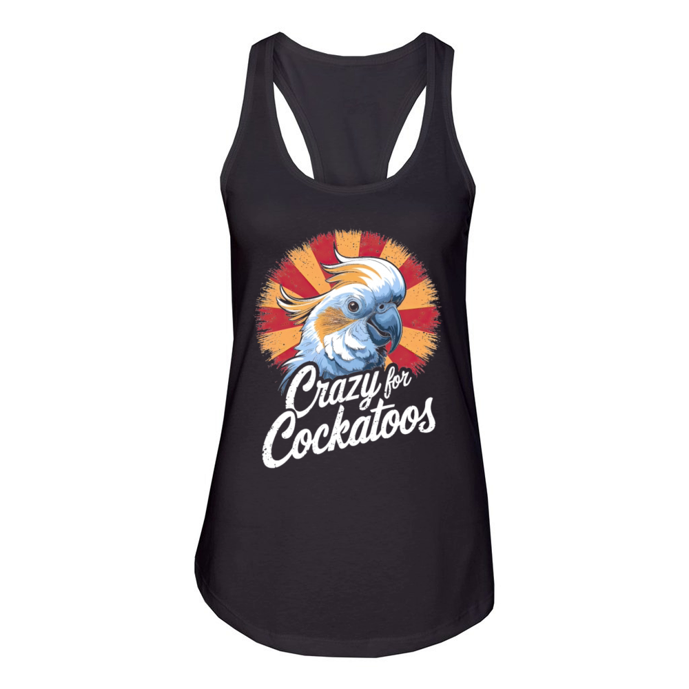 Crazy For Cockatoos Vintage Bird Lovers Women's Racerback Tank