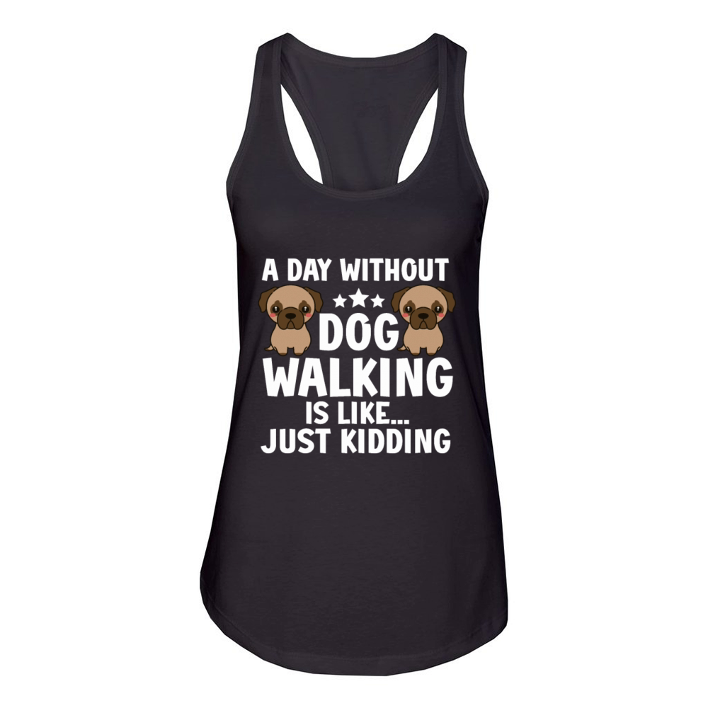 Dog Walker Professional Pet Sitter Dog Walking Women's Racerback Tank