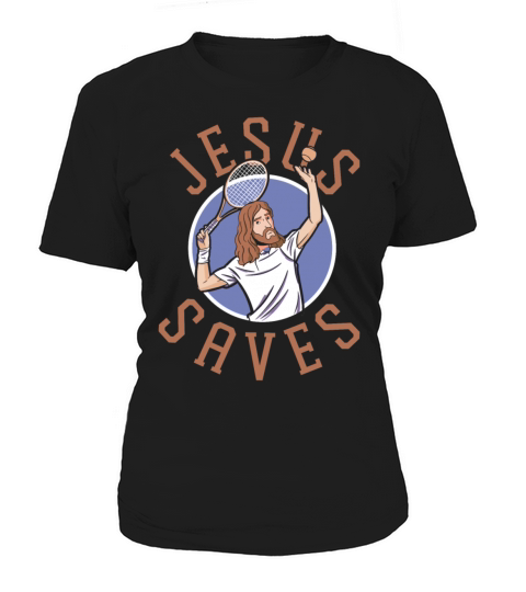 Funny Tennis Player Racket Jesus Women's T-Shirt