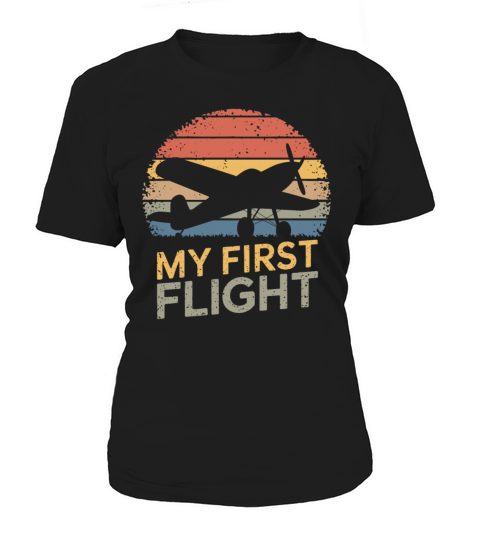 Vintage My First Flight Adventure Graphic Women's T-Shirt