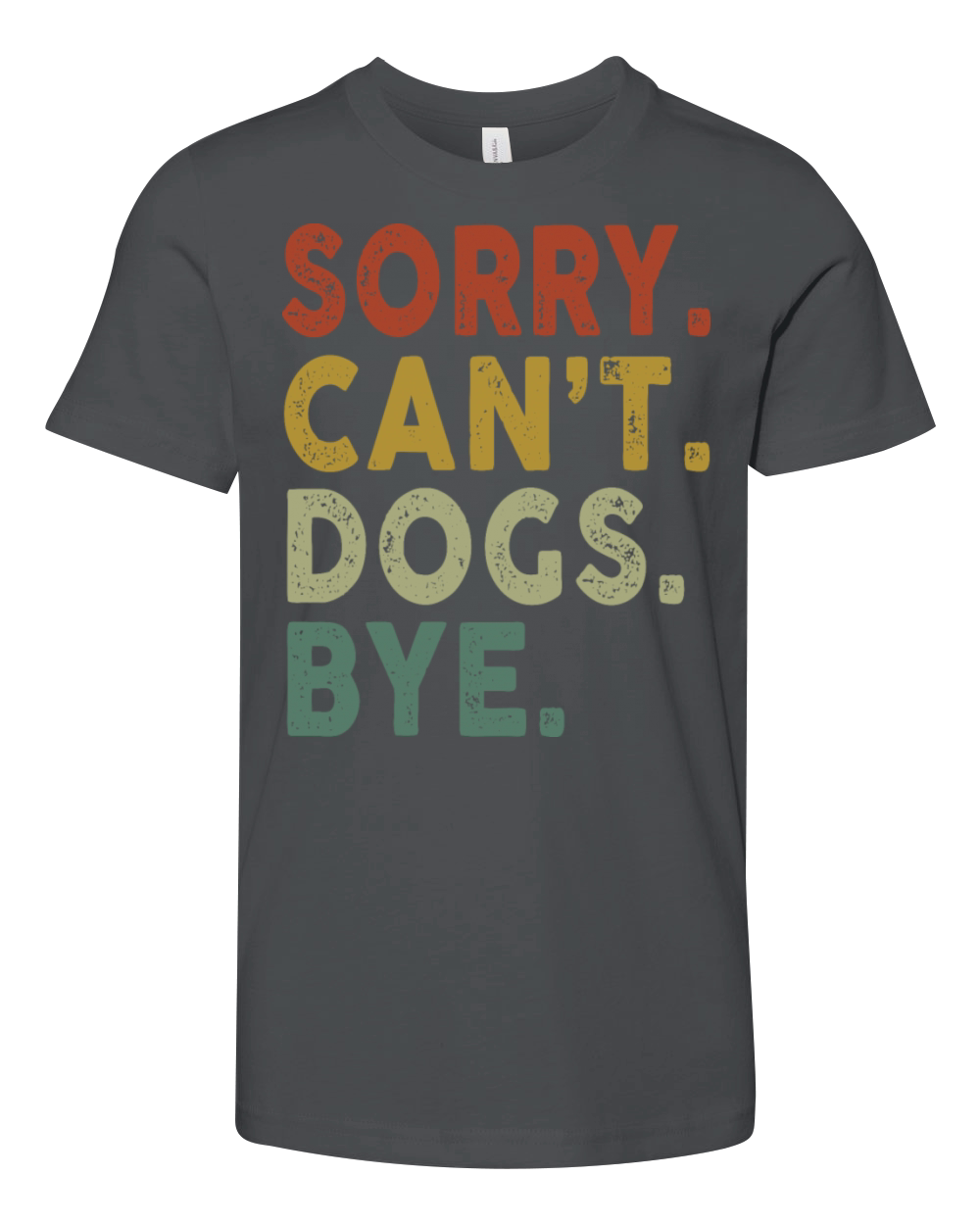 Retro Vintage Sorry Cant Dogs Bye Youth Unisex Jersey Tee