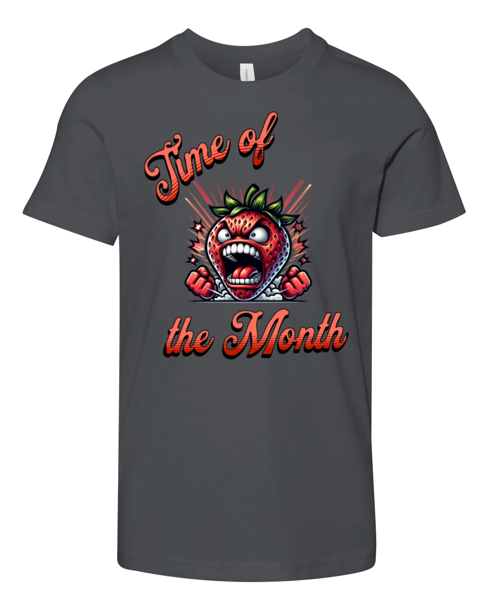 Time of the Month Period Humor Strawberry Youth Unisex Jersey Tee