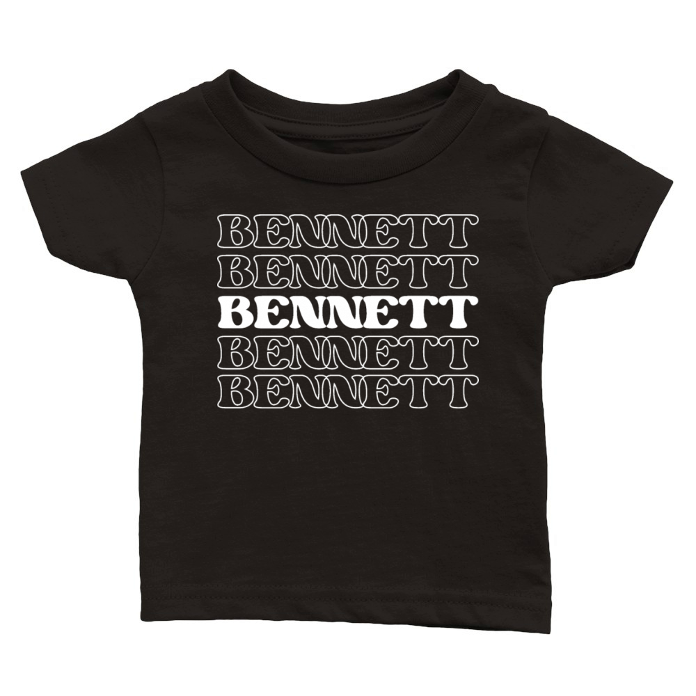 Bennett Name Personalized First Surname Classic Baby Crewneck T-shirt