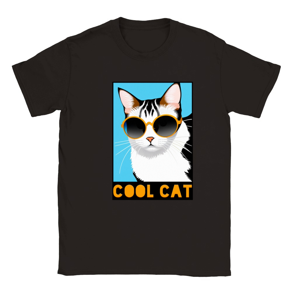Fun Cool Cat - Stylish Feline Meme Classic Kids Crewneck T-shirt