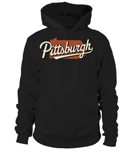 Stylized Pittsburgh Logo with Pennsylvania Map Hoodie Unisex