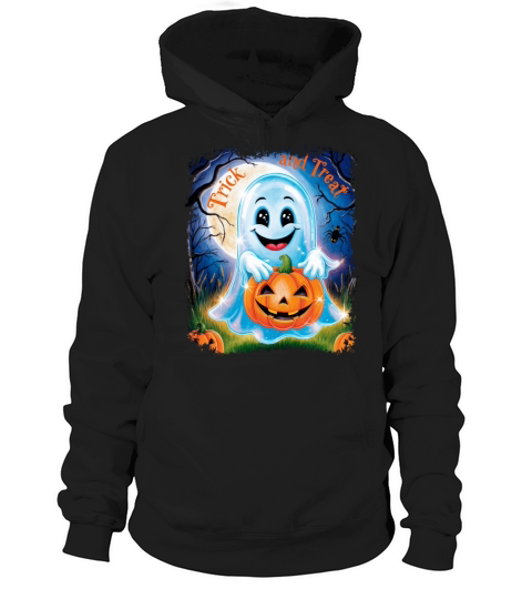 Trick and Treat halloween ghost funny Hoodie Unisex