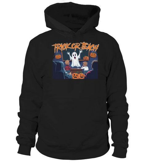 Trick or Teach for Teachers Halloween Vintage Ghos Hoodie Unisex